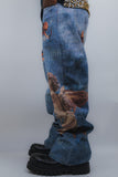 RM205B BABY - Graphic Printed Baggy Jeans
