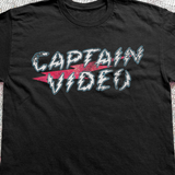 Sci-Fi Retro 'Captain Video' Vintage Washed Black Tee
