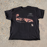 Cannes Film Fest 'Film Strip' Vintage Washed Black Tee