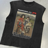 Smokingkills Vintage Black Cut- Off T-Shirt