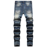 Fringe Split Patchwork Denim Jeans
