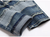 Fringe Split Patchwork Denim Jeans