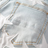 White Star Patch Denim Jeans