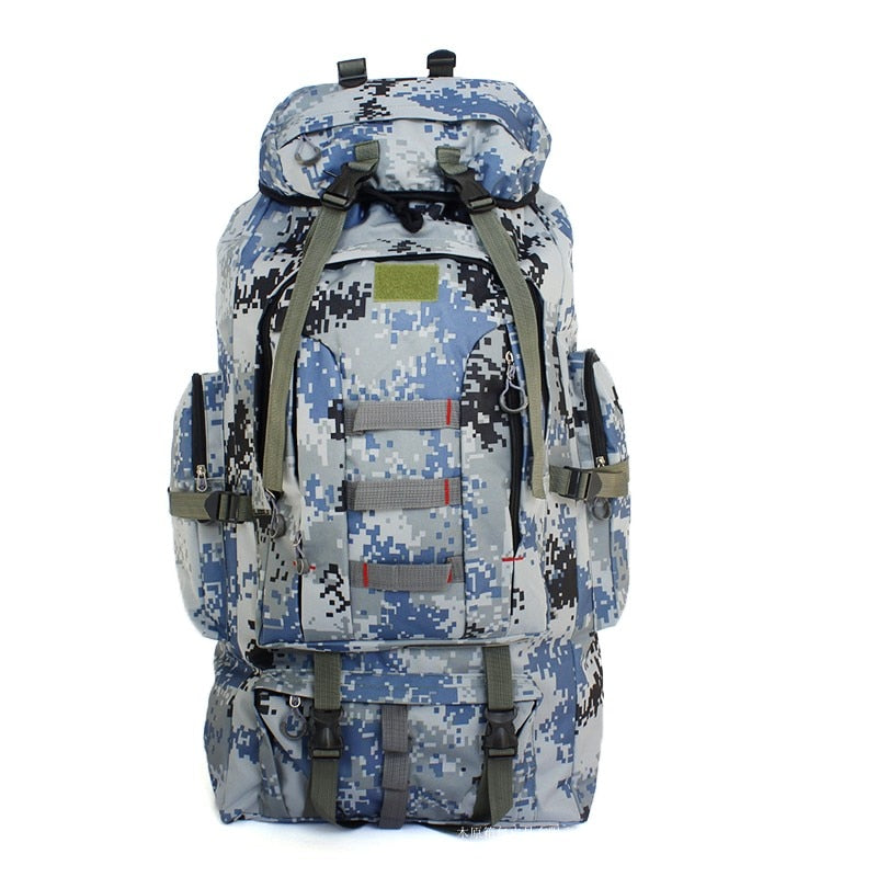 tactical tech multi-function camouflage backpack / 80L large capacity