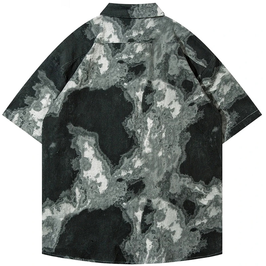 Acid-Washed Corduroy Beach Shirt