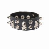 Spike Chain Studded Skull Bracelets