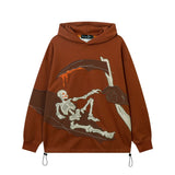 Reaper Skull Embroidered Hoodie