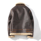 Natural Brown Biker Shearling Jacket