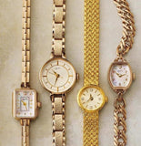 18K Gold Plated & Brass Band Watches