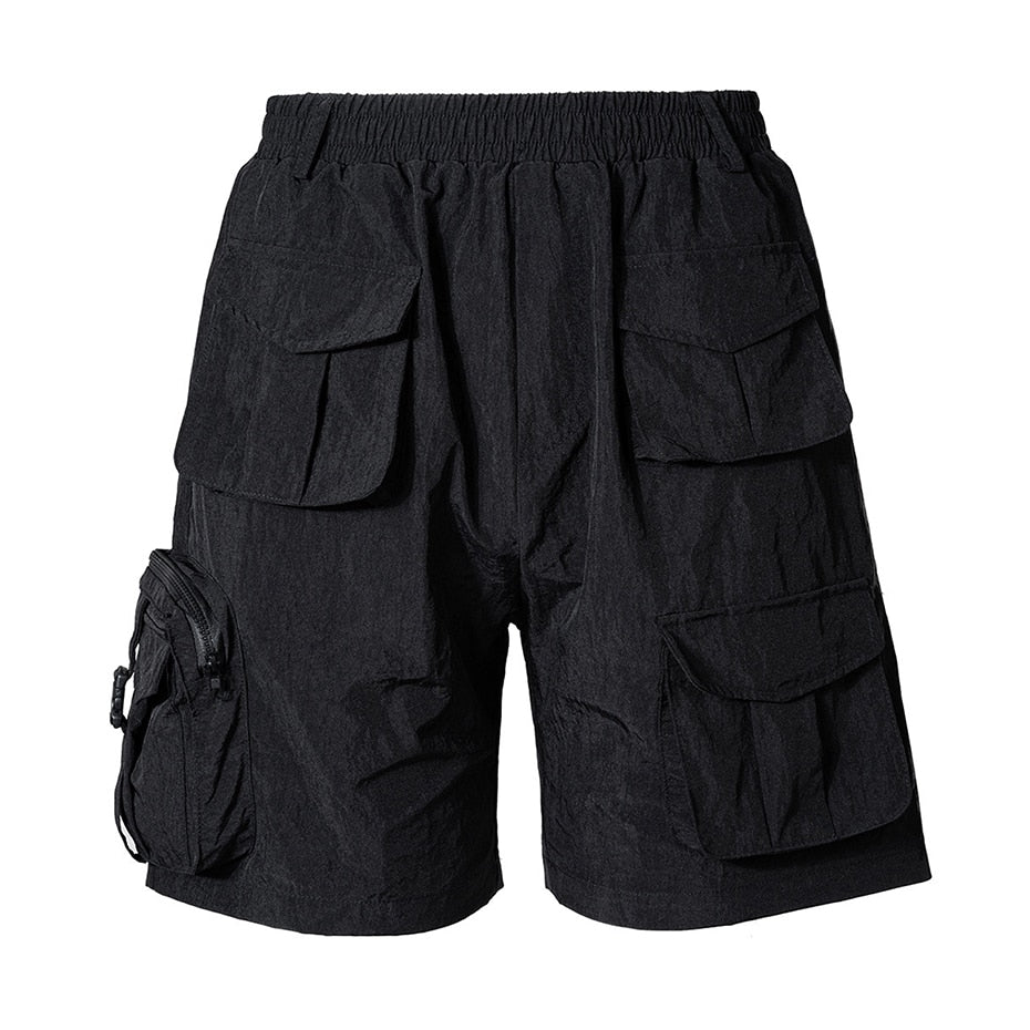 midnight black cargo shorts