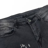 Black Raw Split Denim Jeans