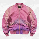 Pink Gradient Tech Bomber Jacket
