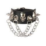 Spike Chain Studded Skull Bracelets