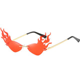 Fire Blaze Flame Rimless Sunglasses
