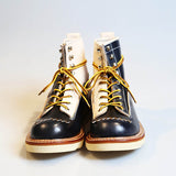 Handmade Two Tone Tassel Leather Ankle Boots