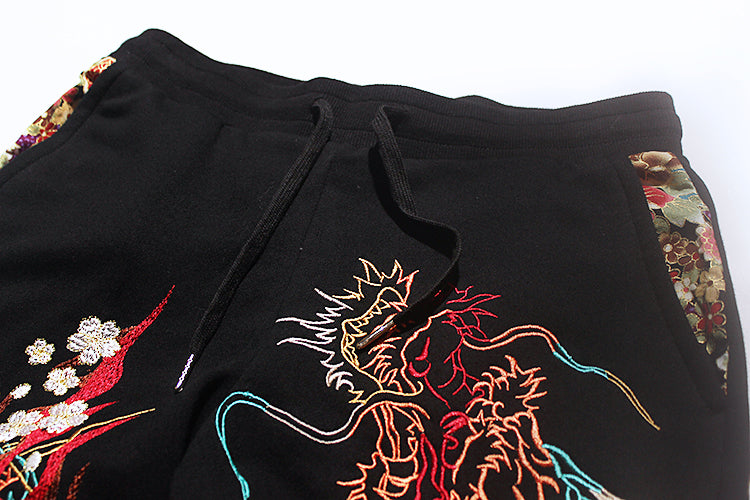 Magic Dragon Embroidered Joggers - limetliss