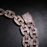 Iced Out Baguette Linked Chain