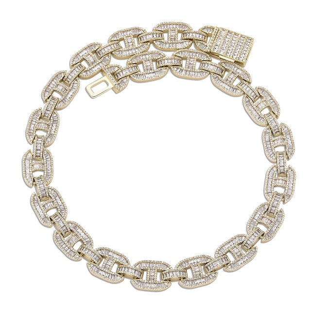 Iced Out Baguette Linked Chain – limetliss