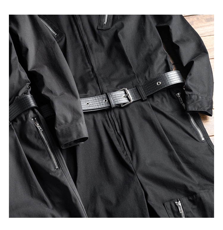 luxury cargo jumpsuits with belt