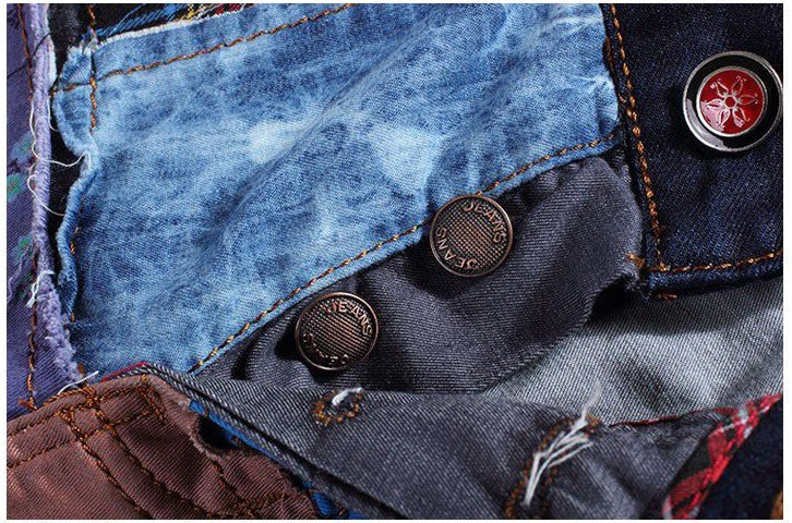 Insane Patchwork Ripped Denim Jeans