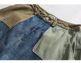 Patchwork Multi-Pocket Baggy Denim Jeans
