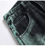 Forest Green Blended Fade Denim Jeans