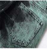 Forest Green Blended Fade Denim Jeans