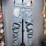 Naked Reverse Washed Patched Denim Jeans