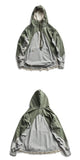 Army Green Patchwork Hoodie