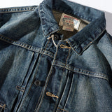 Dark Blue Multi-pocket Blouson Denim Jacket